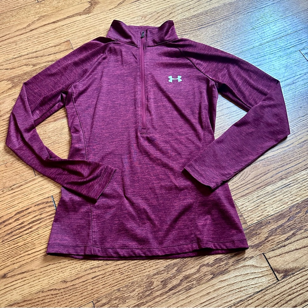 Under Armour Burgundy Quarter-Zip Top